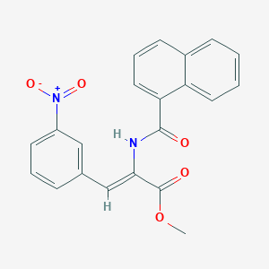 molecular formula C21H16N2O5 B4547490 methyl (Z)-2-(naphthalene-1-carbonylamino)-3-(3-nitrophenyl)prop-2-enoate 