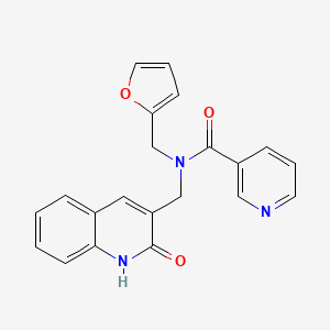 N-(2-furylmethyl)-N-[(2-hydroxy-3-quinolinyl)methyl]nicotinamide