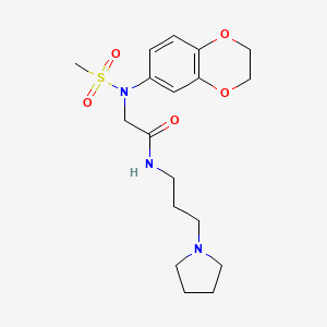 N~2~-(2,3-dihydro-1,4-benzodioxin-6-yl)-N~2~-(methylsulfonyl)-N~1~-[3-(1-pyrrolidinyl)propyl]glycinamide