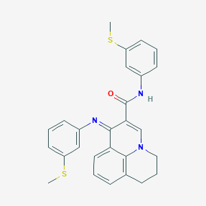 N-[3-(methylthio)phenyl]-1-{[3-(methylthio)phenyl]imino}-6,7-dihydro-1H,5H-pyrido[3,2,1-ij]quinoline-2-carboxamide