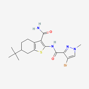 N-[3-(AMINOCARBONYL)-6-(TERT-BUTYL)-4,5,6,7-TETRAHYDRO-1-BENZOTHIOPHEN-2-YL]-4-BROMO-1-METHYL-1H-PYRAZOLE-3-CARBOXAMIDE