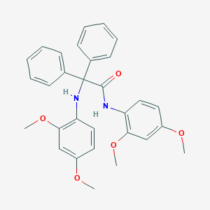 molecular formula C30H30N2O5 B454756 2-(2,4-dimethoxyanilino)-N-(2,4-dimethoxyphenyl)-2,2-diphenylacetamide 