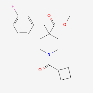 molecular formula C20H26FNO3 B4547568 ethyl 1-(cyclobutylcarbonyl)-4-(3-fluorobenzyl)-4-piperidinecarboxylate 