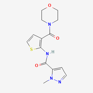 1-METHYL-N-[3-(MORPHOLINE-4-CARBONYL)THIOPHEN-2-YL]-1H-PYRAZOLE-5-CARBOXAMIDE