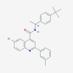 6-bromo-N-[1-(4-tert-butylphenyl)ethyl]-2-(3-methylphenyl)quinoline-4-carboxamide
