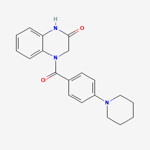 4-[4-(1-piperidinyl)benzoyl]-3,4-dihydro-2(1H)-quinoxalinone