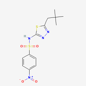 N-[5-(2,2-dimethylpropyl)-1,3,4-thiadiazol-2-yl]-4-nitrobenzenesulfonamide