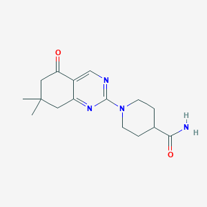 molecular formula C16H22N4O2 B4547608 1-(7,7-Dimethyl-5-oxo-6,7,8-trihydroquinazolin-2-yl)piperidine-4-carboxamide 