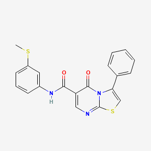 N-[3-(methylthio)phenyl]-5-oxo-3-phenyl-5H-[1,3]thiazolo[3,2-a]pyrimidine-6-carboxamide