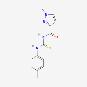 molecular formula C13H14N4OS B4547632 N-(4-METHYLPHENYL)-N'-[(1-METHYL-1H-PYRAZOL-3-YL)CARBONYL]THIOUREA 