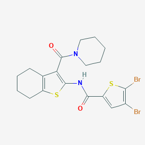 4,5-dibromo-N-[3-(1-piperidinylcarbonyl)-4,5,6,7-tetrahydro-1-benzothien-2-yl]-2-thiophenecarboxamide