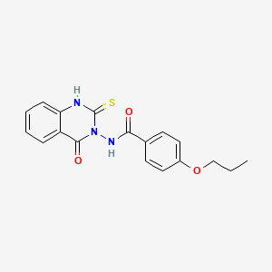 N-(2-mercapto-4-oxo-3(4H)-quinazolinyl)-4-propoxybenzamide