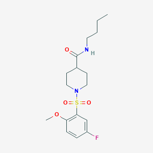 N-butyl-1-[(5-fluoro-2-methoxyphenyl)sulfonyl]piperidine-4-carboxamide