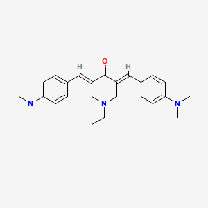 molecular formula C26H33N3O B4547718 (3E,5E)-3,5-Bis({[4-(dimethylamino)phenyl]methylidene})-1-propylpiperidin-4-one 