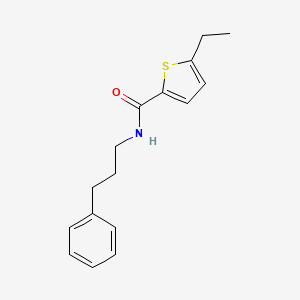 molecular formula C16H19NOS B4547726 5-ethyl-N-(3-phenylpropyl)thiophene-2-carboxamide 