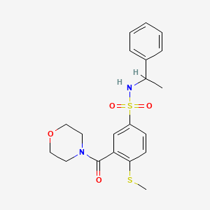 4-(methylthio)-3-(4-morpholinylcarbonyl)-N-(1-phenylethyl)benzenesulfonamide