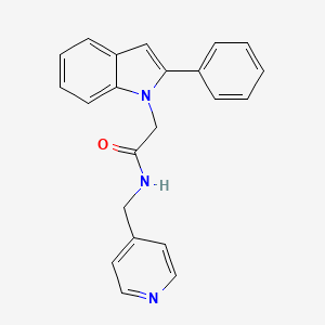 2-(2-phenyl-1H-indol-1-yl)-N-(pyridin-4-ylmethyl)acetamide