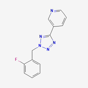 molecular formula C13H10FN5 B4547743 3-{2-[(2-FLUOROPHENYL)METHYL]-2H-1,2,3,4-TETRAZOL-5-YL}PYRIDINE 