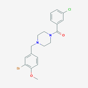 [4-(3-BROMO-4-METHOXYBENZYL)PIPERAZINO](3-CHLOROPHENYL)METHANONE