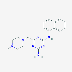 6-[(4-methylpiperazin-1-yl)methyl]-N-(naphthalen-1-yl)-1,3,5-triazine-2,4-diamine