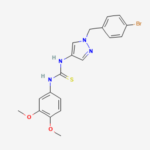 molecular formula C19H19BrN4O2S B4547787 N-[1-(4-bromobenzyl)-1H-pyrazol-4-yl]-N'-(3,4-dimethoxyphenyl)thiourea 