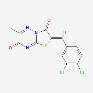 (2Z)-2-[(3,4-dichlorophenyl)methylidene]-6-methyl-[1,3]thiazolo[3,2-b][1,2,4]triazine-3,7-dione