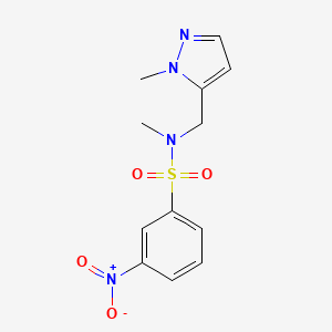 N-methyl-N-[(1-methyl-1H-pyrazol-5-yl)methyl]-3-nitrobenzenesulfonamide