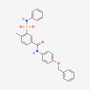 molecular formula C27H24N2O4S B4547829 3-(anilinosulfonyl)-N-[4-(benzyloxy)phenyl]-4-methylbenzamide 