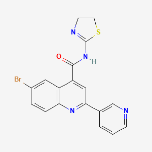 molecular formula C18H13BrN4OS B4547835 6-bromo-N-(4,5-dihydro-1,3-thiazol-2-yl)-2-(pyridin-3-yl)quinoline-4-carboxamide 