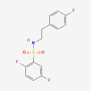 molecular formula C14H12F3NO2S B4547840 2,5-difluoro-N-[2-(4-fluorophenyl)ethyl]benzenesulfonamide 