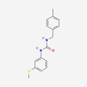 molecular formula C16H18N2OS B4547893 N-(4-METHYLBENZYL)-N'-[3-(METHYLSULFANYL)PHENYL]UREA 