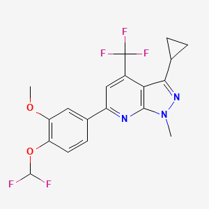 molecular formula C19H16F5N3O2 B4547897 3-cyclopropyl-6-[4-(difluoromethoxy)-3-methoxyphenyl]-1-methyl-4-(trifluoromethyl)-1H-pyrazolo[3,4-b]pyridine 