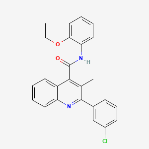 molecular formula C25H21ClN2O2 B4547905 2-(3-chlorophenyl)-N-(2-ethoxyphenyl)-3-methylquinoline-4-carboxamide 