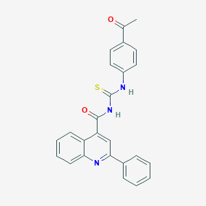 molecular formula C25H19N3O2S B454791 N-[(4-acetylphenyl)carbamothioyl]-2-phenylquinoline-4-carboxamide 