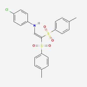 N-{2,2-bis[(4-methylphenyl)sulfonyl]vinyl}-4-chloroaniline