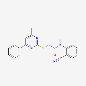 N-(2-cyanophenyl)-2-[(4-methyl-6-phenyl-2-pyrimidinyl)thio]acetamide