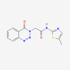 molecular formula C13H11N5O2S B4547951 N-(5-methyl-1,3-thiazol-2-yl)-2-(4-oxo-1,2,3-benzotriazin-3(4H)-yl)acetamide 