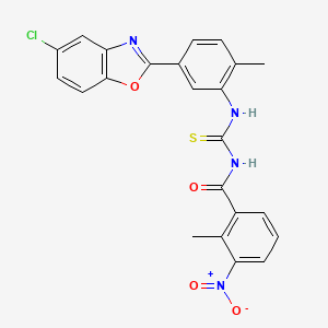 molecular formula C23H17ClN4O4S B4547986 N-{[5-(5-chloro-1,3-benzoxazol-2-yl)-2-methylphenyl]carbamothioyl}-2-methyl-3-nitrobenzamide 