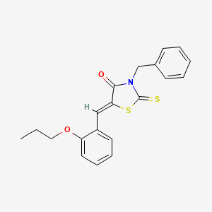 molecular formula C20H19NO2S2 B4547996 3-benzyl-5-(2-propoxybenzylidene)-2-thioxo-1,3-thiazolidin-4-one 