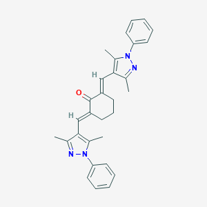 molecular formula C30H30N4O B454802 2,6-bis[(3,5-dimethyl-1-phenyl-1H-pyrazol-4-yl)methylene]cyclohexanone 