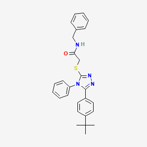 molecular formula C27H28N4OS B4548030 N-benzyl-2-{[5-(4-tert-butylphenyl)-4-phenyl-4H-1,2,4-triazol-3-yl]thio}acetamide 