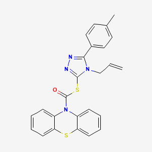 S-[5-(4-methylphenyl)-4-(prop-2-en-1-yl)-4H-1,2,4-triazol-3-yl] 10H-phenothiazine-10-carbothioate