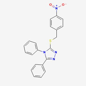 molecular formula C21H16N4O2S B4548046 3-[(4-nitrobenzyl)sulfanyl]-4,5-diphenyl-4H-1,2,4-triazole 