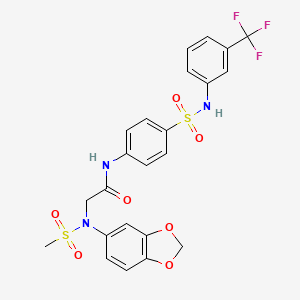 N~2~-1,3-benzodioxol-5-yl-N~2~-(methylsulfonyl)-N~1~-[4-({[3-(trifluoromethyl)phenyl]amino}sulfonyl)phenyl]glycinamide