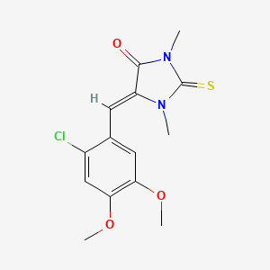 molecular formula C14H15ClN2O3S B4548081 5-(2-chloro-4,5-dimethoxybenzylidene)-1,3-dimethyl-2-thioxo-4-imidazolidinone 