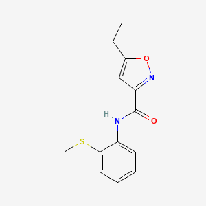 5-ethyl-N-[2-(methylthio)phenyl]-3-isoxazolecarboxamide