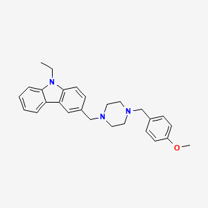 9-ETHYL-3-({4-[(4-METHOXYPHENYL)METHYL]PIPERAZIN-1-YL}METHYL)-9H-CARBAZOLE