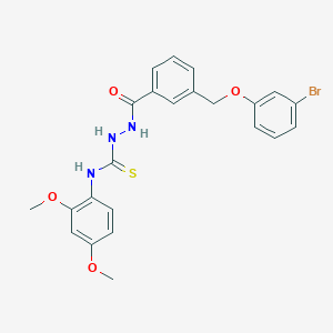 2-{3-[(3-BROMOPHENOXY)METHYL]BENZOYL}-N-(2,4-DIMETHOXYPHENYL)-1-HYDRAZINECARBOTHIOAMIDE