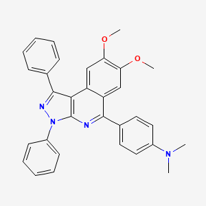 molecular formula C32H28N4O2 B4548164 4-(7,8-dimethoxy-1,3-diphenylpyrazolo[3,4-c]isoquinolin-5-yl)-N,N-dimethylaniline 