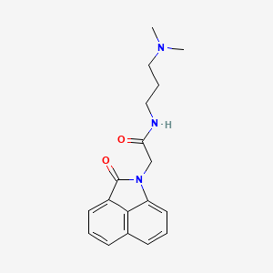 molecular formula C18H21N3O2 B4548175 N-[3-(dimethylamino)propyl]-2-(2-oxobenzo[cd]indol-1(2H)-yl)acetamide 